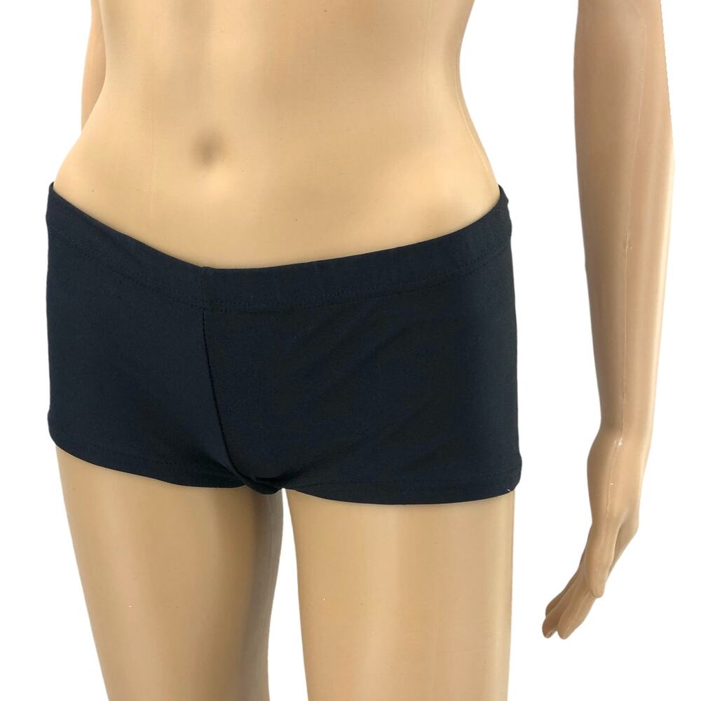 Bal Togs (M) American Y2K Women's Black Stretchy Dancer Shorts Made in USA
